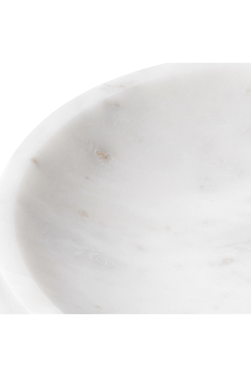 Vide-poches en marbre blanc | Eichholtz Moca | Meubleluxe.fr