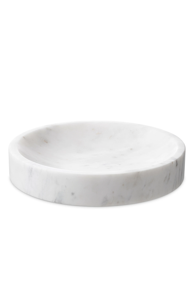 Vide-poches en marbre blanc | Eichholtz Moca | Meubleluxe.fr