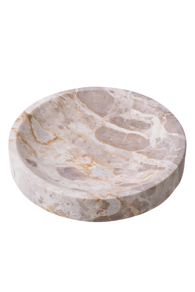 Vide-poches en marbre marron | Eichholtz Moca | Meubleluxe.fr