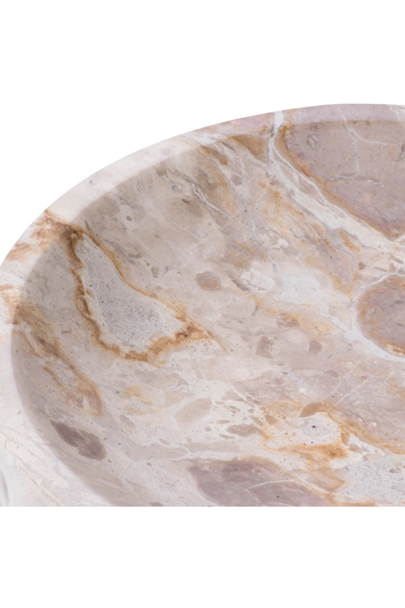 Vide-poches en marbre marron | Eichholtz Moca | Meubleluxe.fr