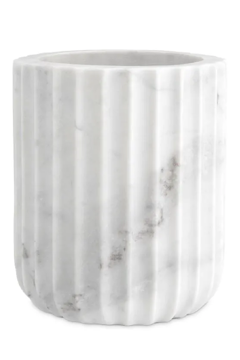 Vase en marbre blanc | Eichholtz Nava | Meubleluxe.fr