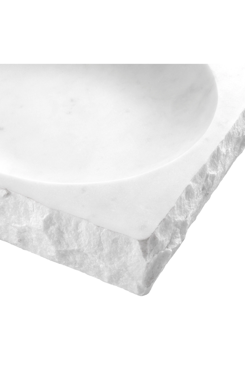 Vide-poches en marbre blanc | Eichholtz Generic | Meubleluxe.fr