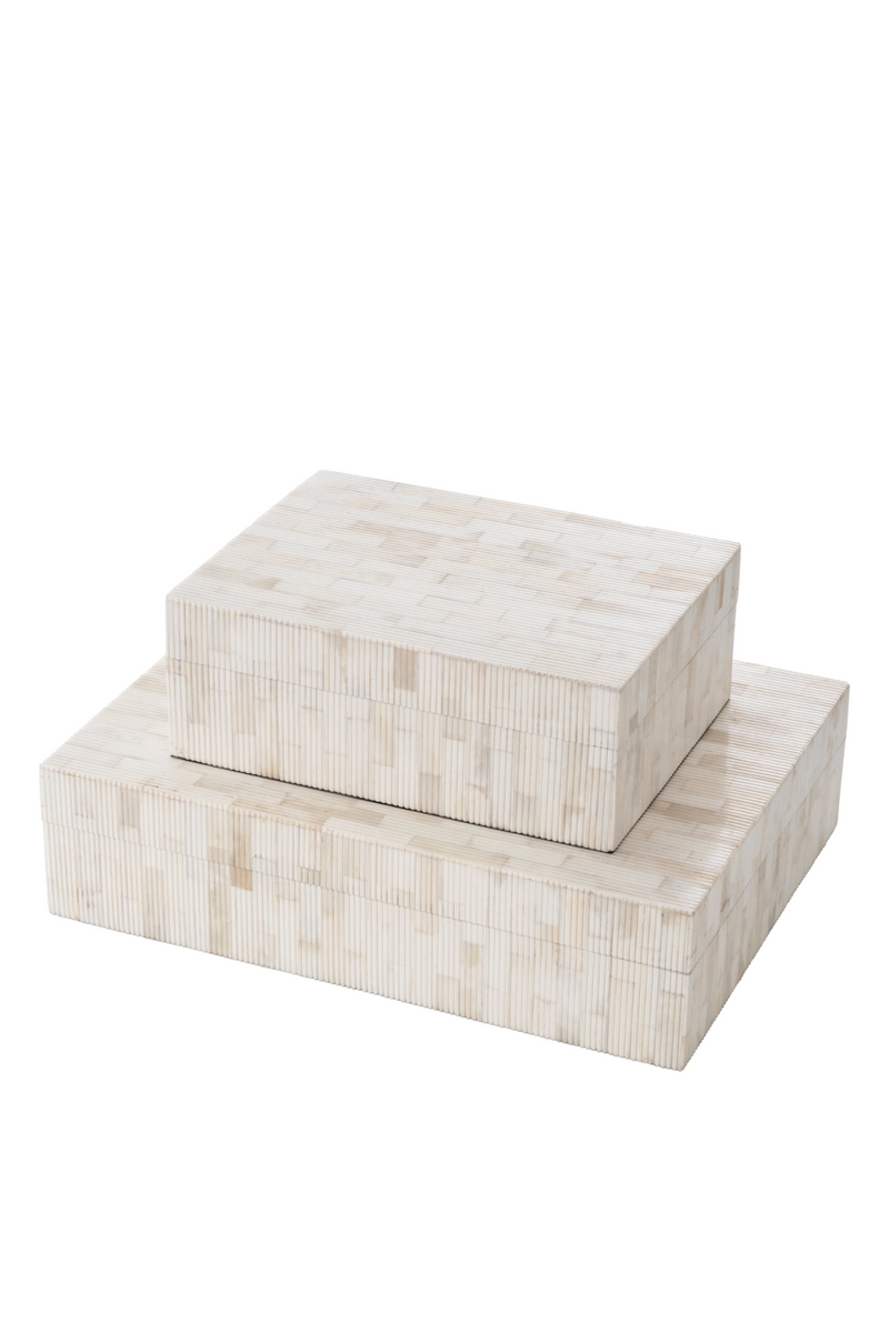 Boîte décorative en bois ivoire | Eichholtz Scoop S | Meubleluxe.fr