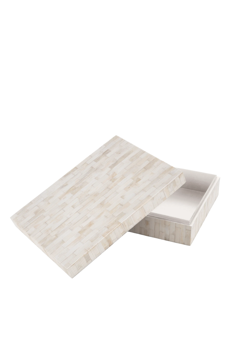 Boîte décorative en bois ivoire | Eichholtz Scoop L | Meubleluxe.fr