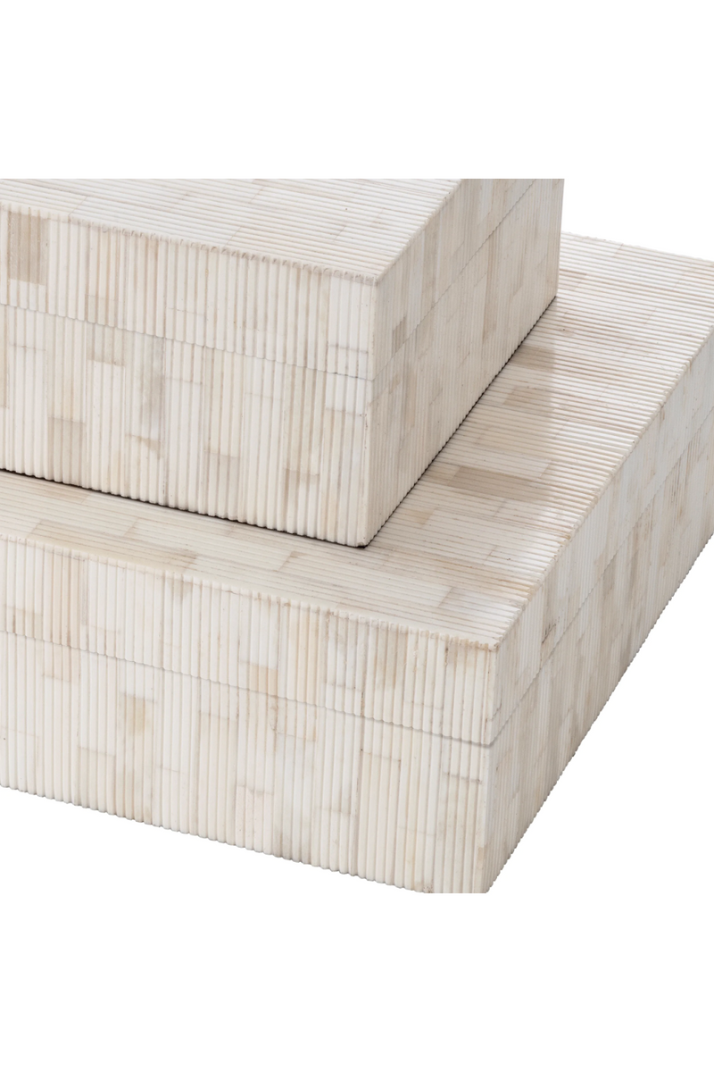 Boîte décorative en bois ivoire | Eichholtz Scoop L | Meubleluxe.fr
