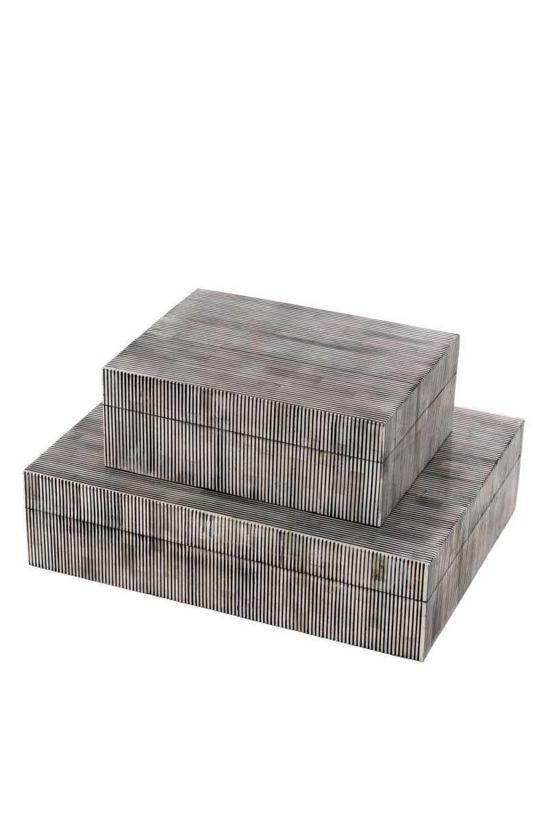 Boîte décorative en bois gris | Eichholtz Lucille S | Meubleluxe.fr