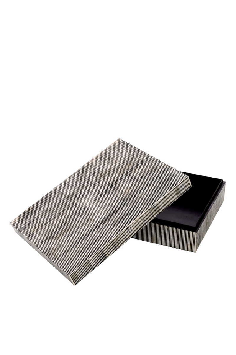 Boîte décorative en bois gris | Eichholtz Lucille L | Meubleluxe.fr