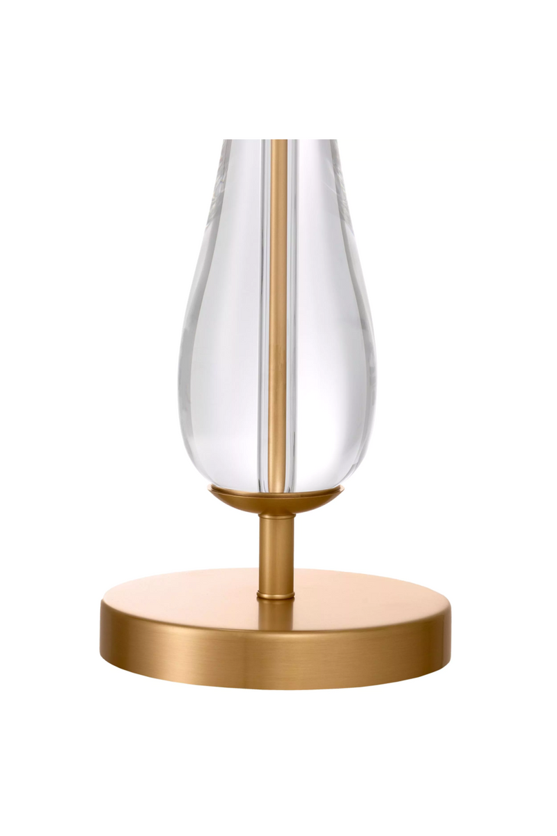 Lampe de table en laiton vieilli et verre cristal | Eichholtz Stilla | Meubleluxe.fr