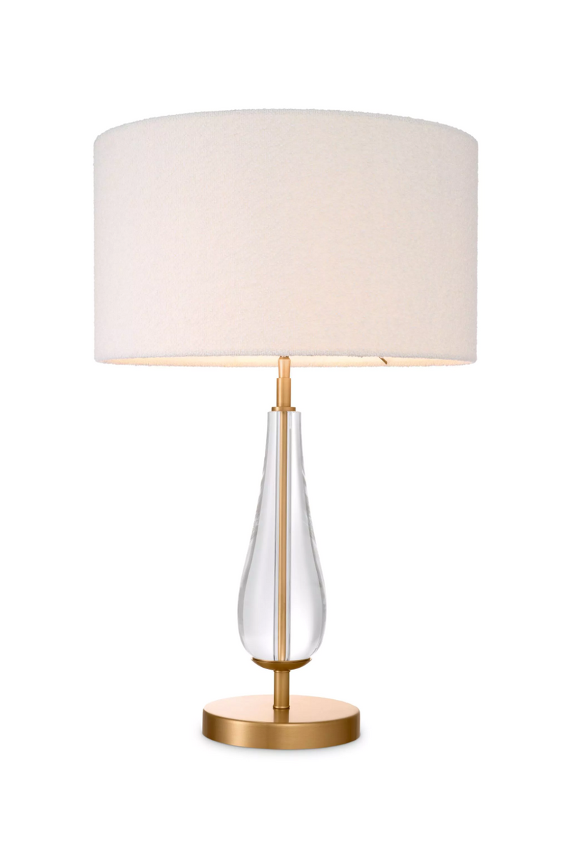 Lampe de table en laiton vieilli et verre cristal | Eichholtz Stilla | Meubleluxe.fr