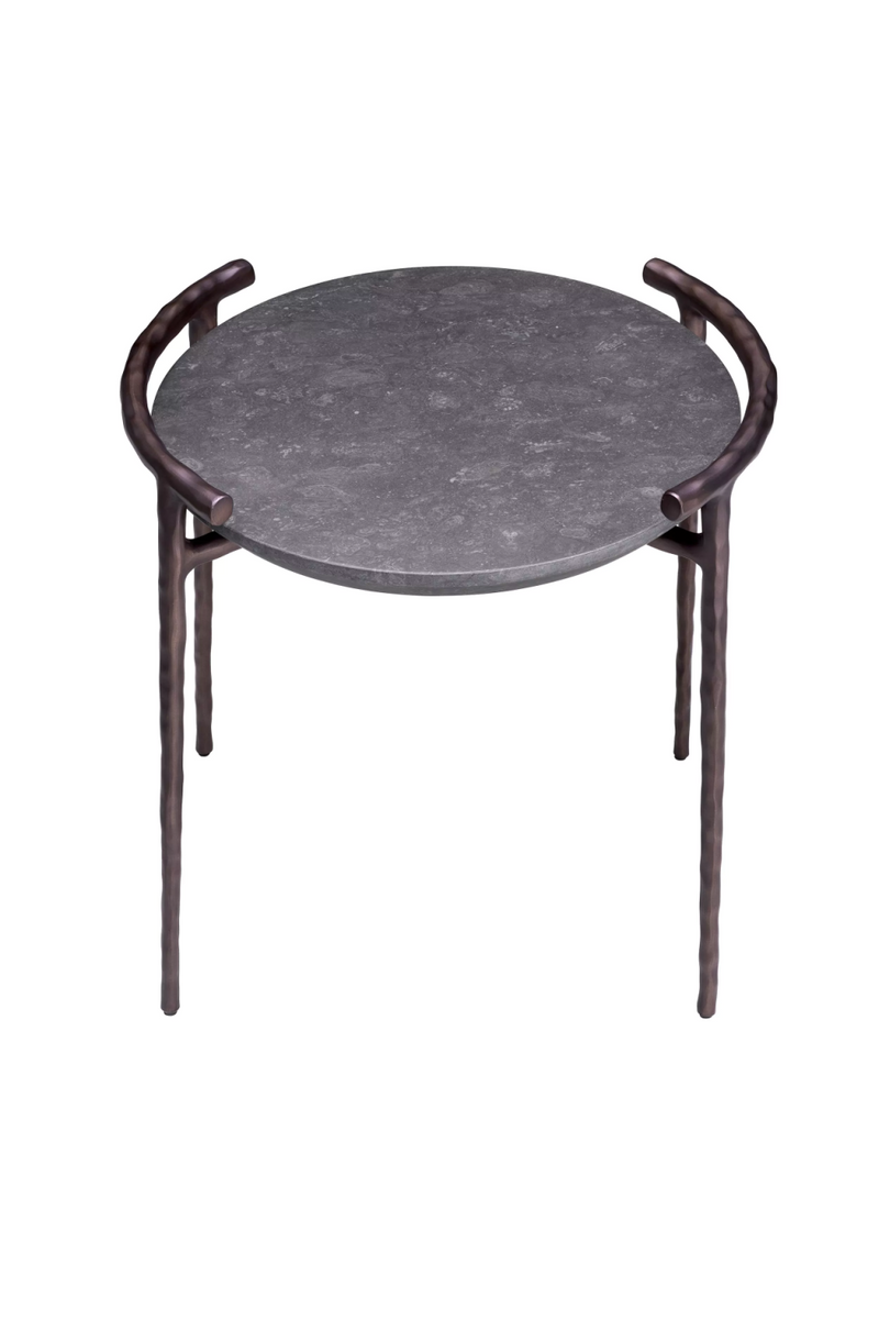Table d'appoint en marbre gris | Eichholtz Arca | Meubleluxe.fr