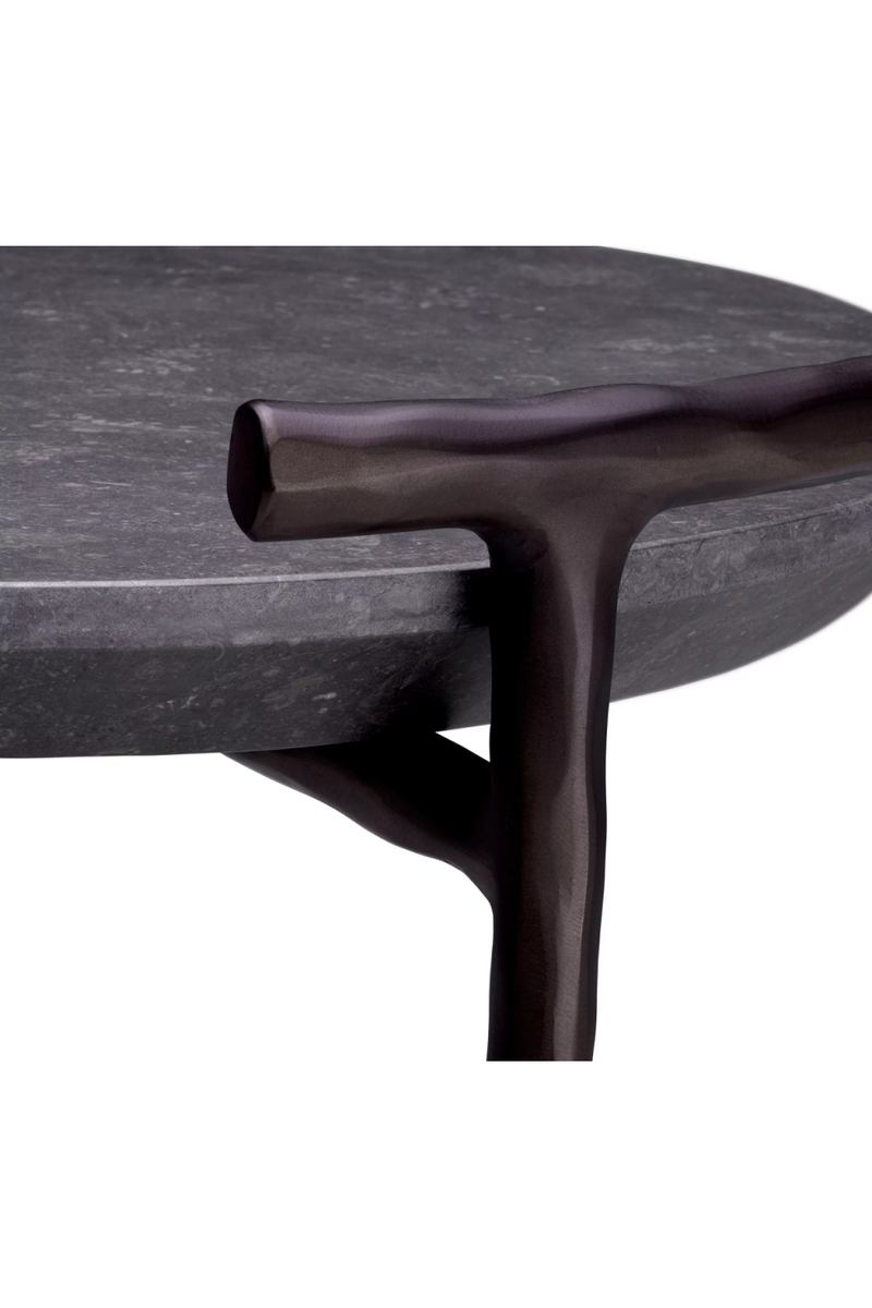 Table d'appoint en marbre gris | Eichholtz Arca | Meubleluxe.fr
