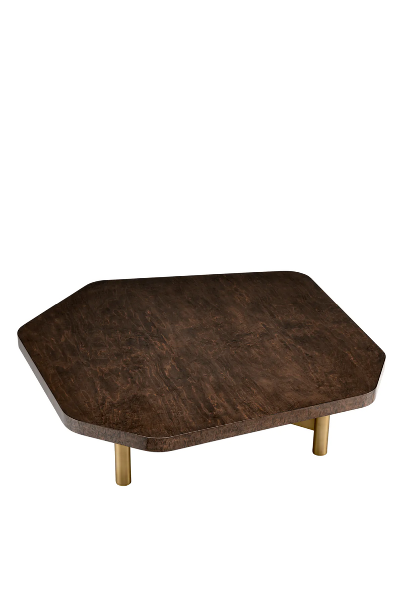 Table basse en bois d'érable brillant et laiton brossé | Eichholtz Oracle | Meubleluxe.fr