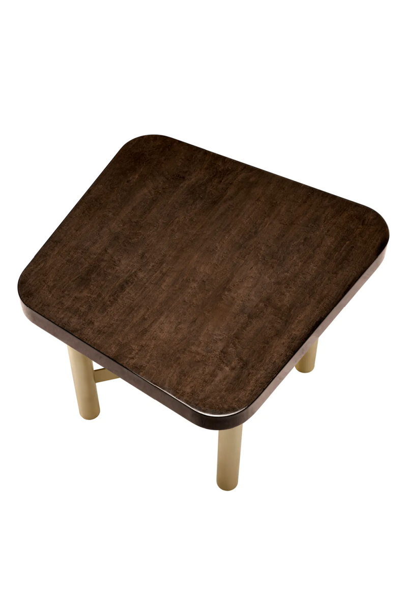 Table d'appoint en bois d'érable brillant et laiton brossé | Eichholtz Oracle | Meubleluxe.fr