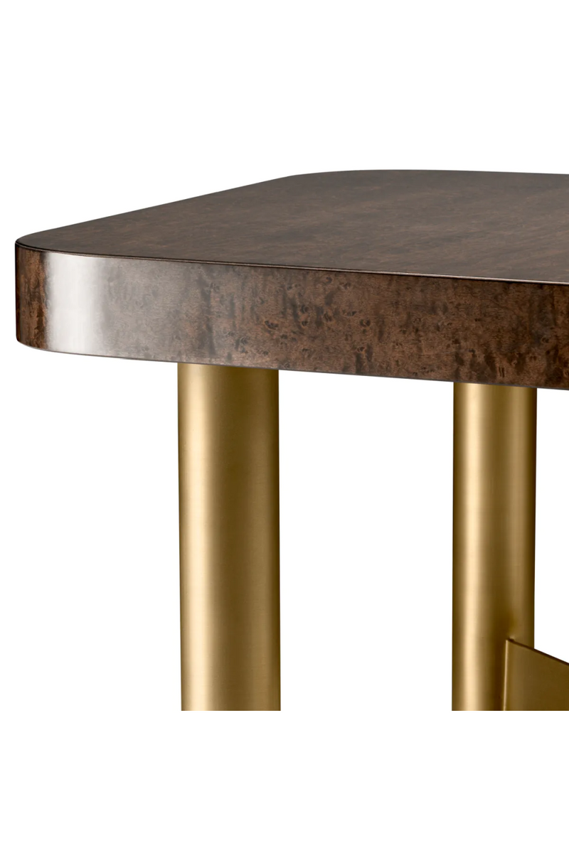 Table d'appoint en bois d'érable brillant et laiton brossé | Eichholtz Oracle | Meubleluxe.fr