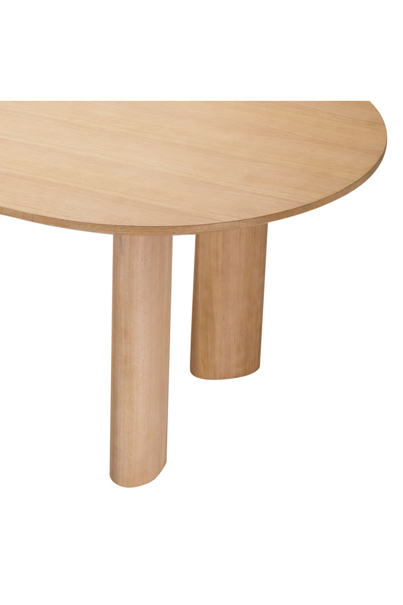 Table de salle à manger en chêne naturel | Eichholtz Mogador S | Meubleluxe.fr