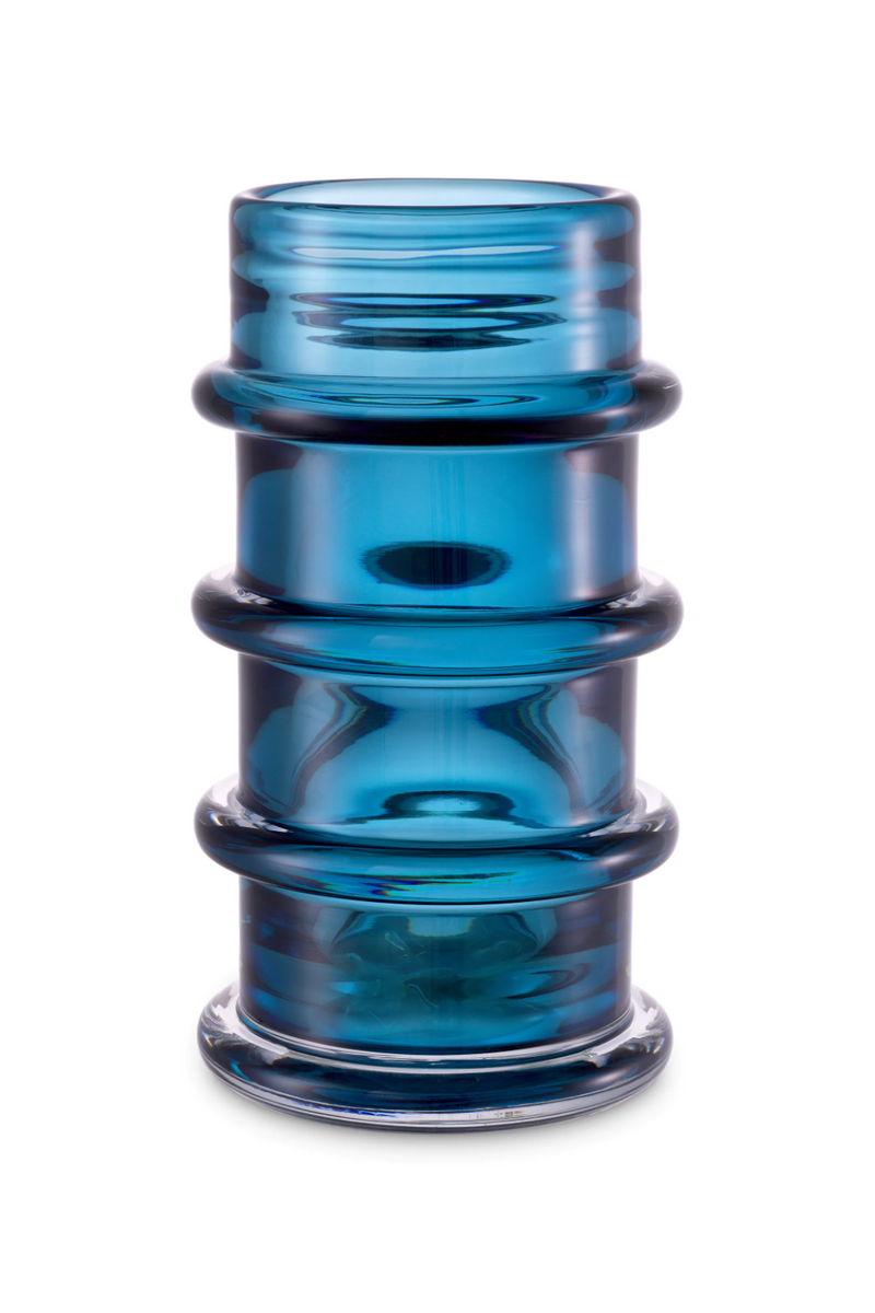 Vase en verre soufflé bleu | Eichholtz Bloom  | Meubleluxe.fr