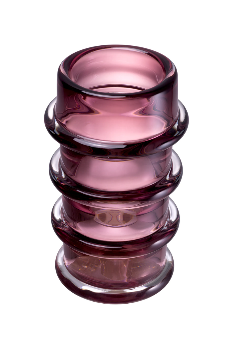 Vase en verre soufflé rose | Eichholtz Bloom | Meubleluxe.fr