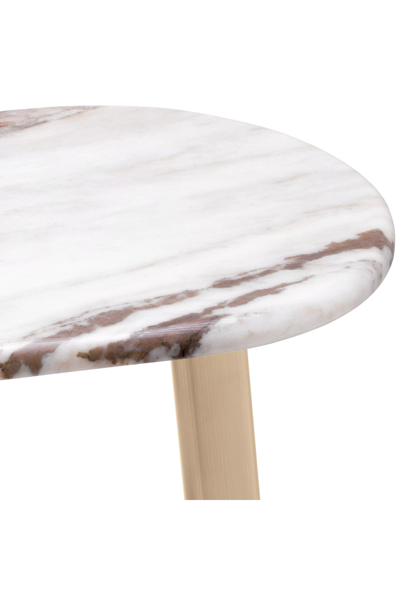 Table d'appoint en laiton brossé et marbre | Eichholtz Oyo | Meubleluxe.fr