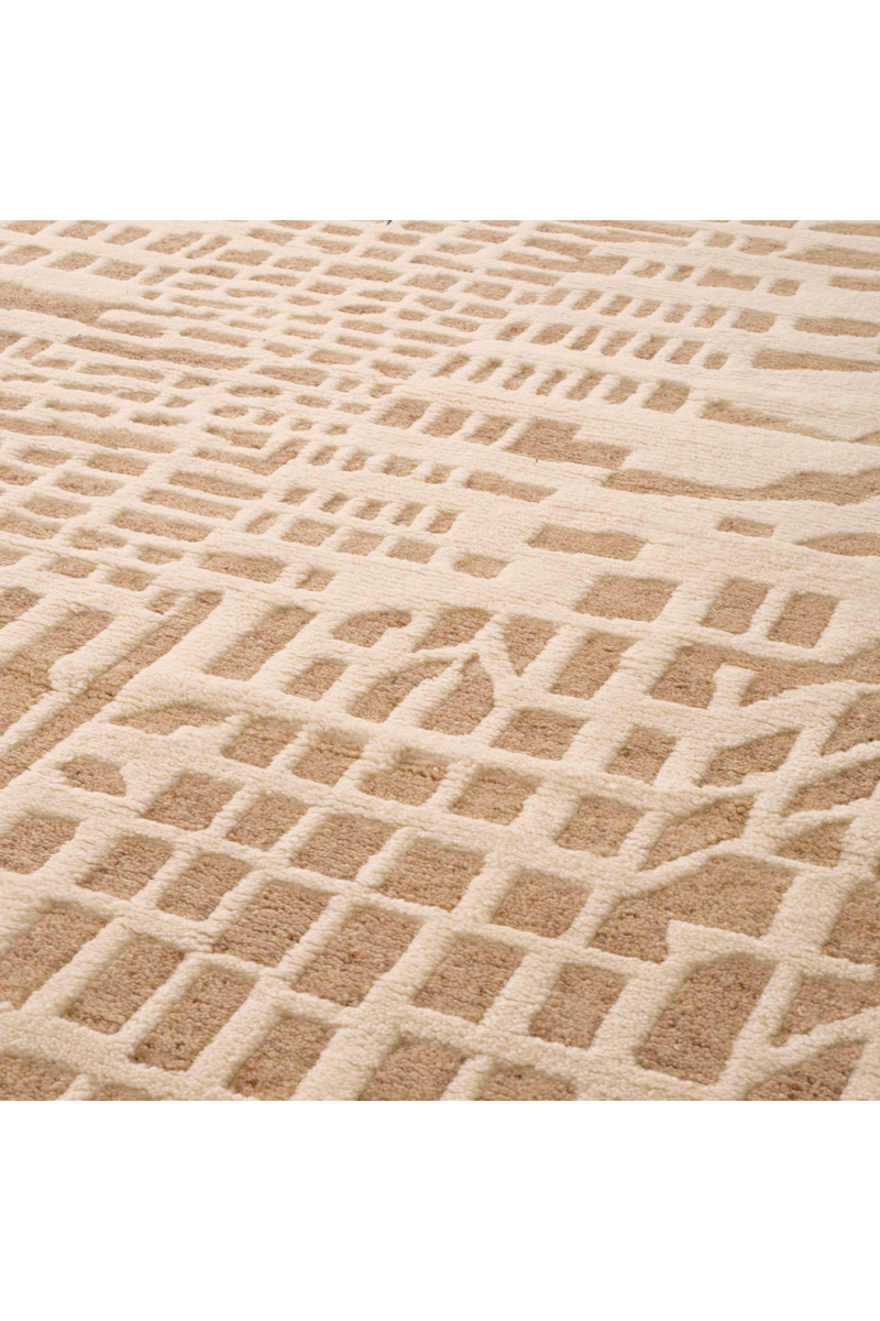 Tapis ivoire-camel 100% laine 300 x 400 cm | Eichholtz Elyn | Meubleluxe.fr