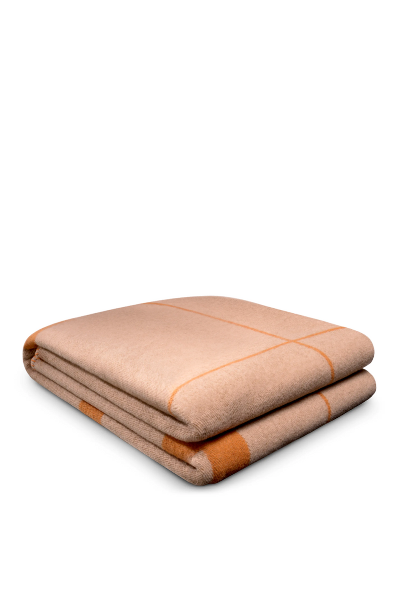 Plaid orange en laine et cachemire | Eichholtz Rhoda | Meubleluxe.fr