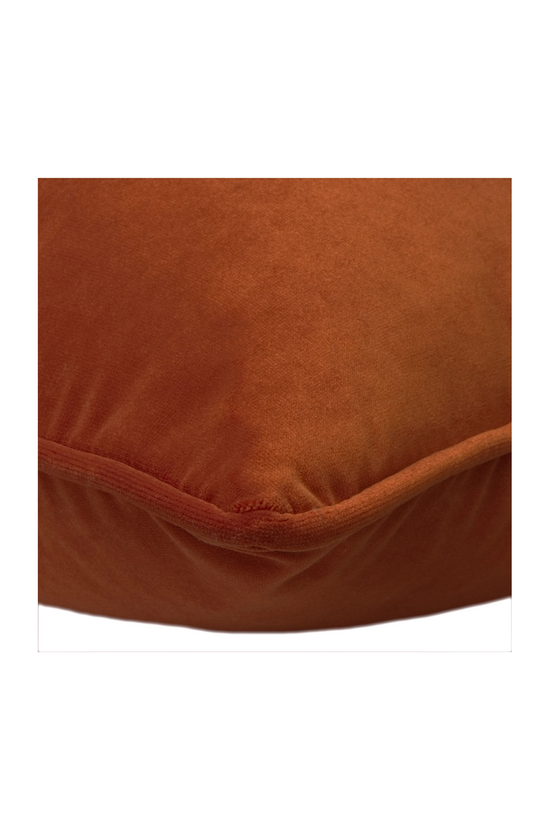 Coussin rectangulaire en velours orange rouille | Andrew Martin Villandry | Meubleluxe.fr