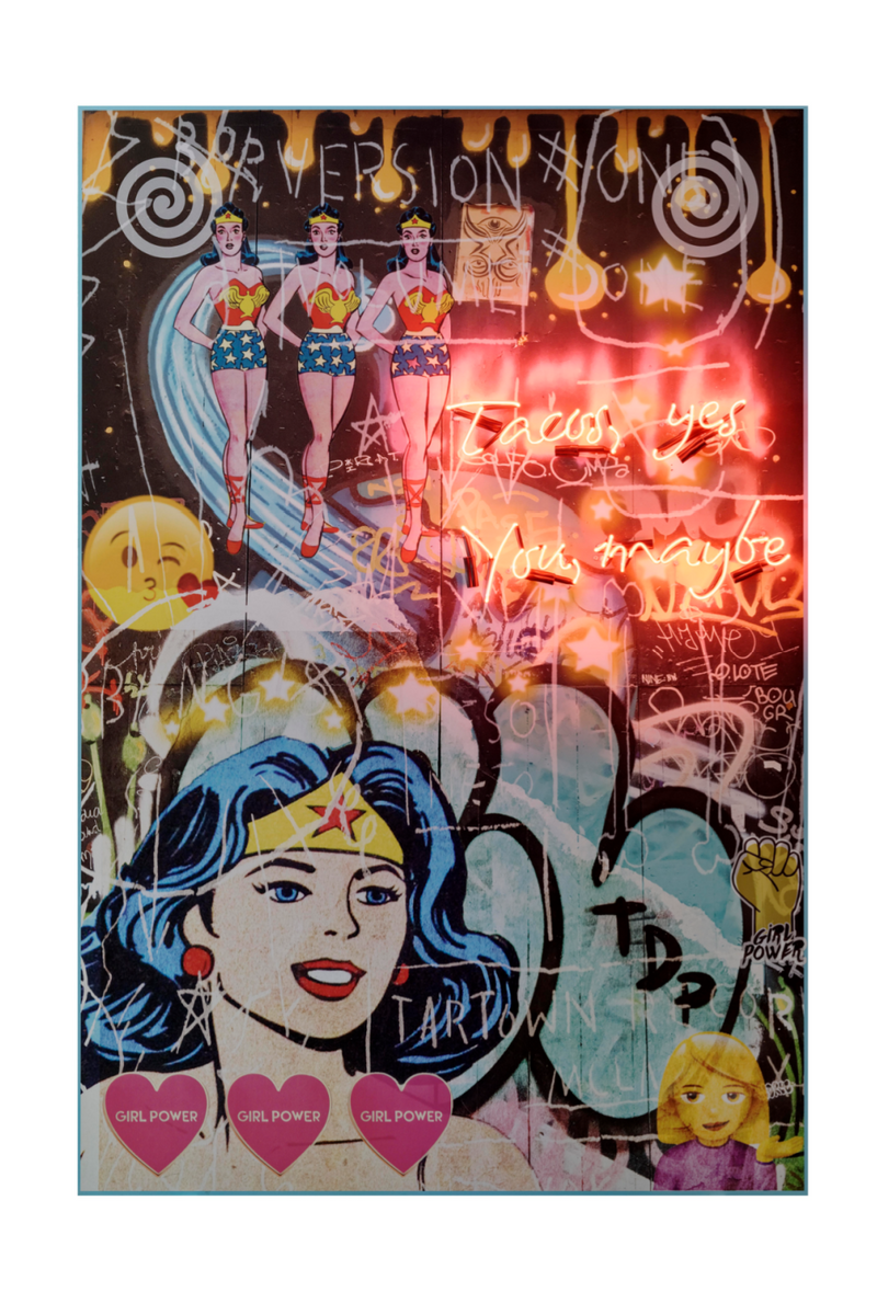 Néon LED Graffiti | Andrew Martin Wonder Women | Meubleluxe.fr