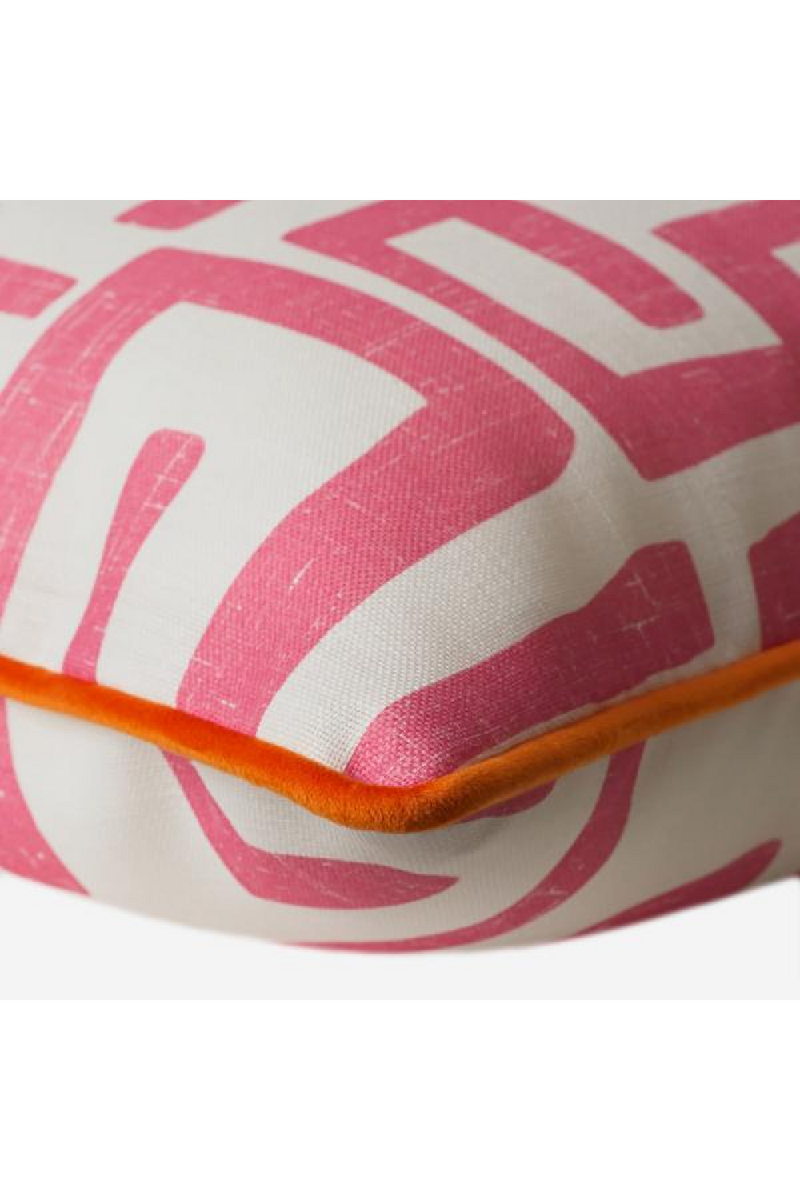 Coussin d'extérieur carré rose | Andrew Martin Reef | Muebleluxe.fr