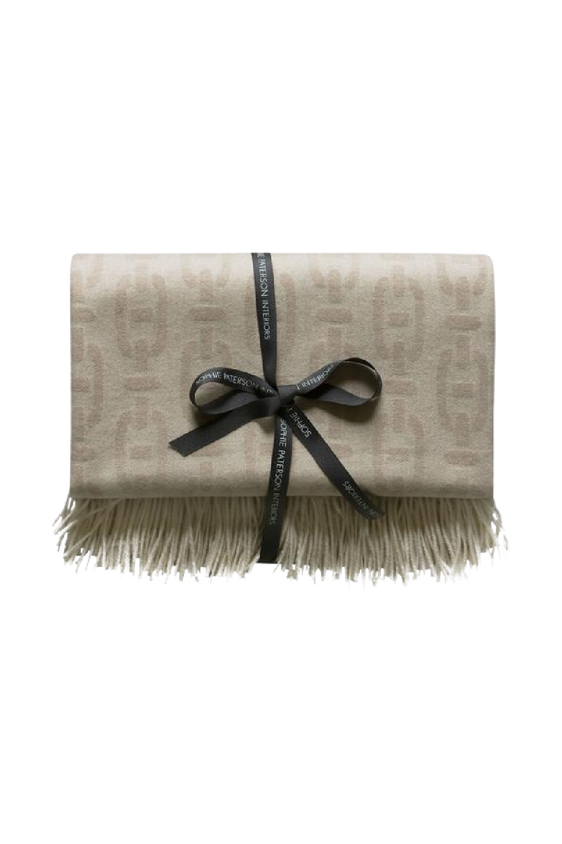 Plaid en laine et cachemire avec maillons de chaîne | Andrew Martin Burlington | Meubleluxe.fr