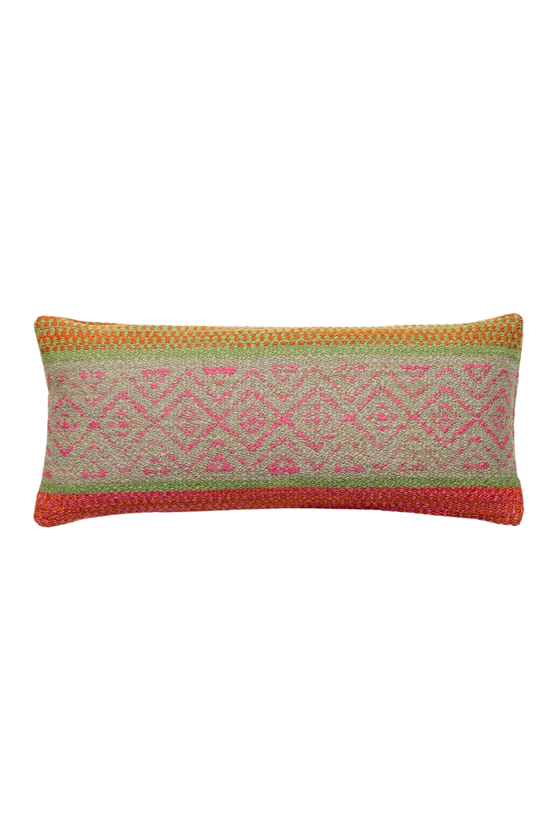 Coussin rectangulaire multicolore | Andrew Martin Pampas Pink | Muebleluxe.fr