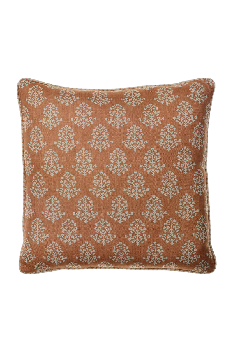 Coussin carré orange | Andrew Martin Sprig | Meubleluxe.fr