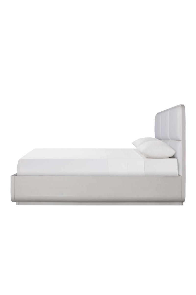 Cadre de lit en frêne blanc brillant 214 x 162 cm | Andrew Martin Chelsea Poster | Muebleluxe.fr