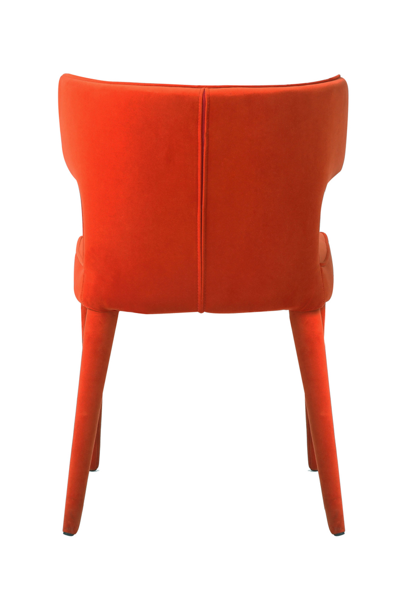 Chaise de salle à manger en velours orange | Andrew Martin Juno | Meubleluxe.fr