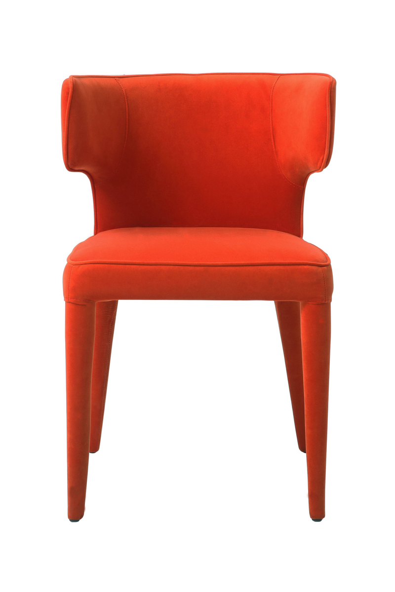 Chaise de salle à manger en velours orange | Andrew Martin Juno | Meubleluxe.fr