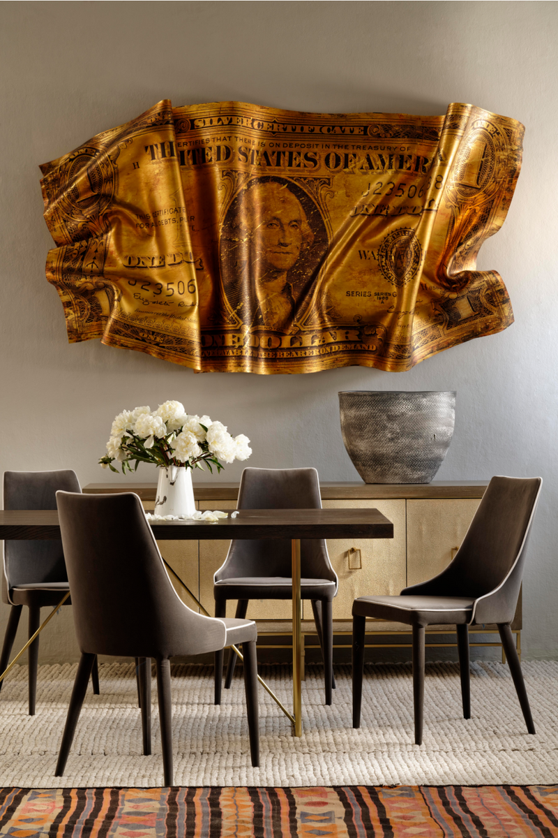 Chaise de salle à manger en velours marron | Andrew Martin Saber | Meubleluxe.fr