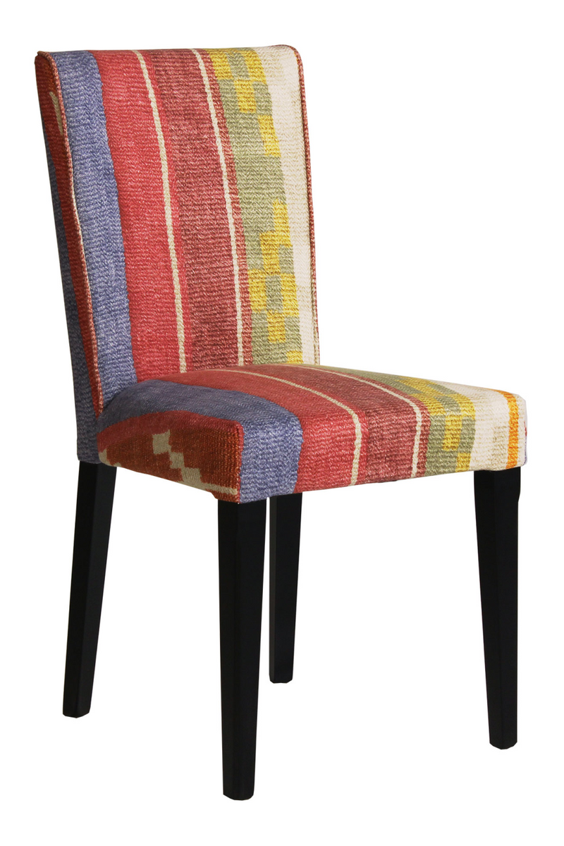 Chaise à manger tapissée en tissu à motifs | Andrew Martin Addington | Meubleluxe.fr