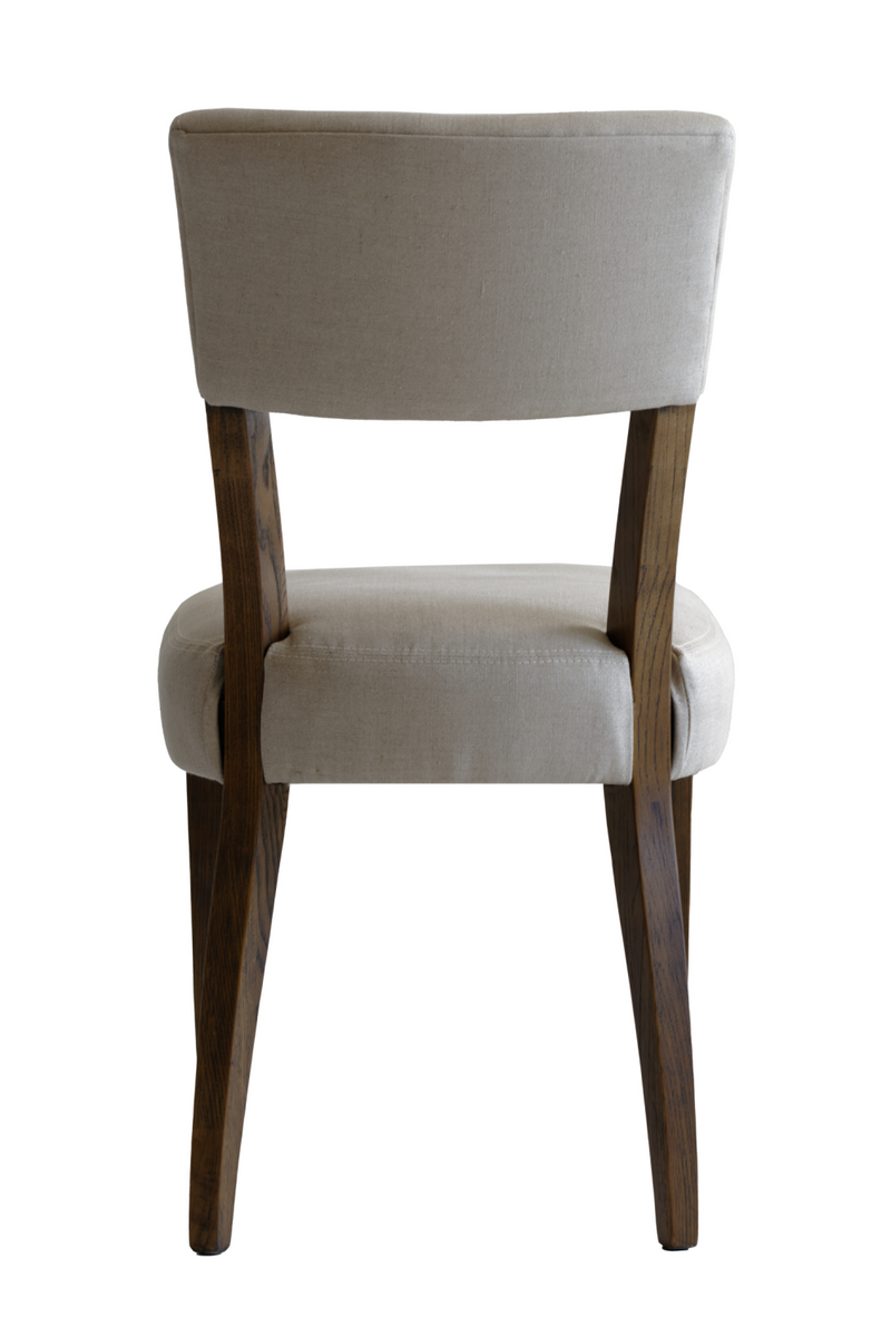 Chaise de salle à manger en lin blanc | Andrew Martin Diego | Meubleluxe.fr