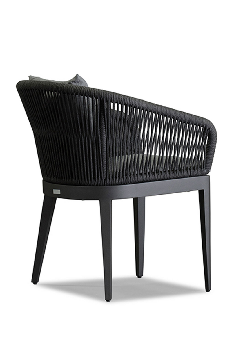 Chaise de salle à manger d'extérieur en graphite gris | Andrew Martin Voyage | Meubleluxe.fr