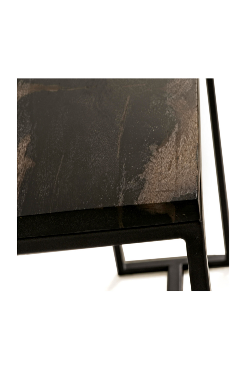 Console en bois pétrifié noir | Andrew Martin Greta | Meubleluxe.fr