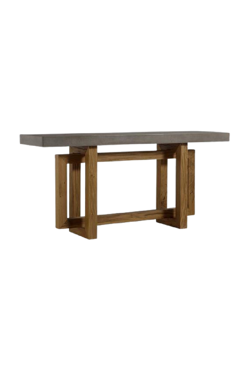 Table console en bois à dessus en béton poli S | Andrew Martin Wesley | Meubleluxe.fr