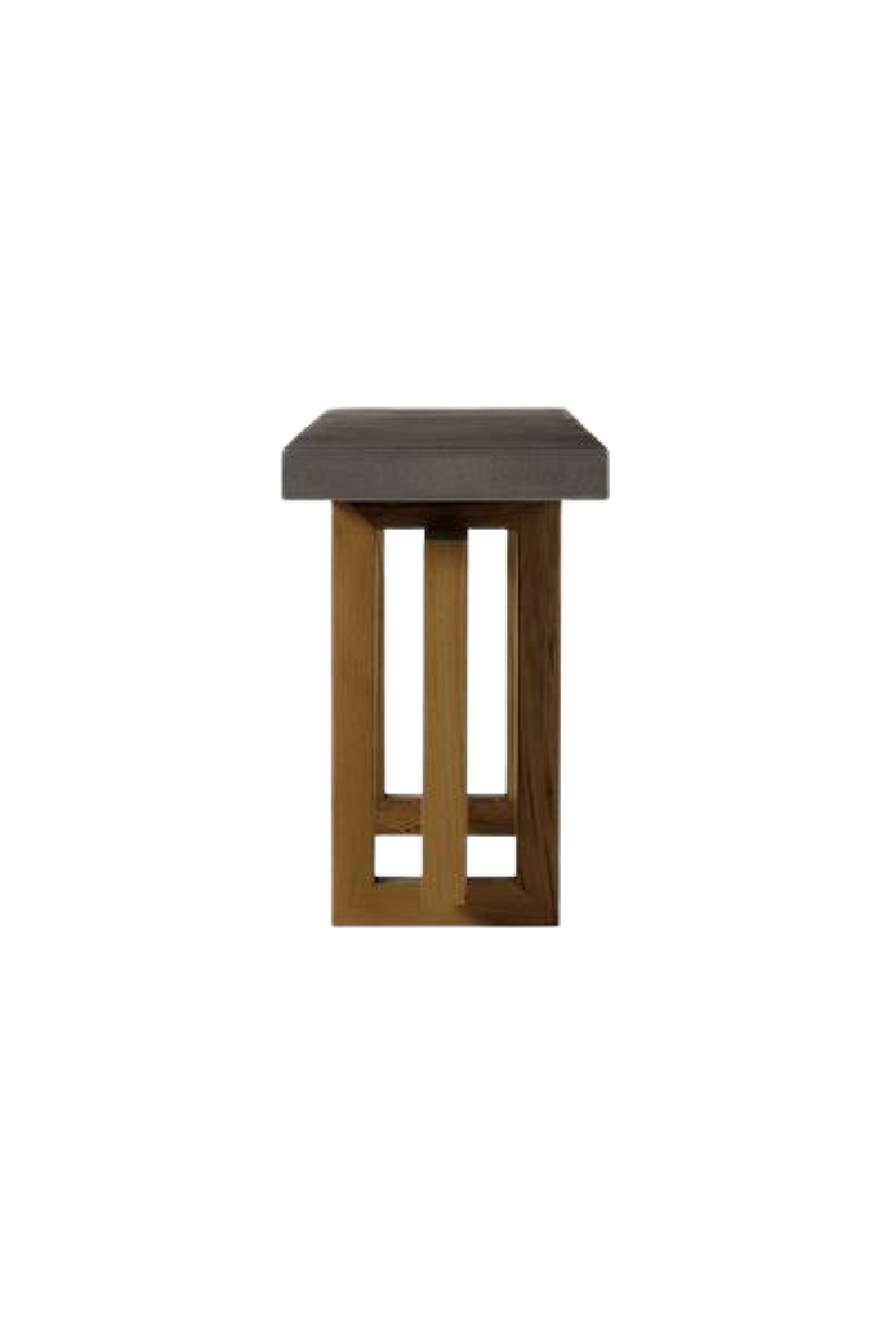 Table console en bois à dessus en béton poli S | Andrew Martin Wesley | Meubleluxe.fr
