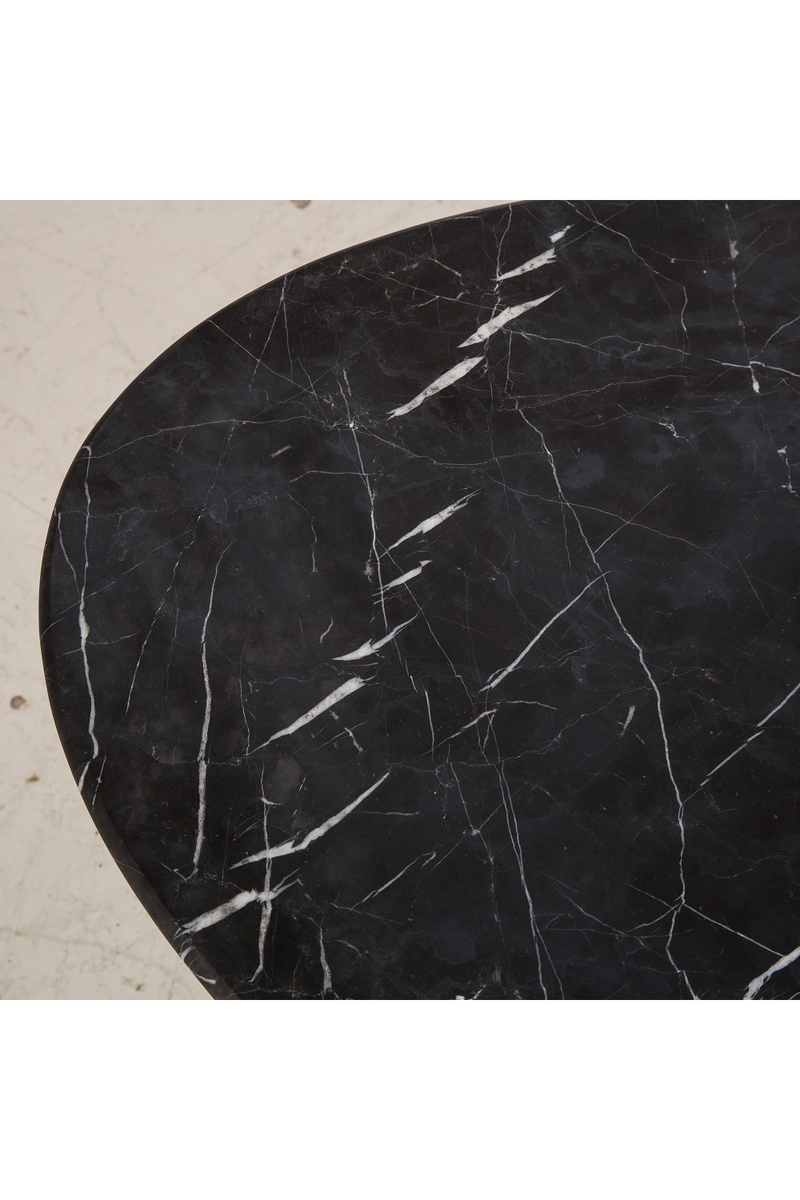 Table basse en marbre noir | Andrew Martin Olivia | Meubleluxe.fr