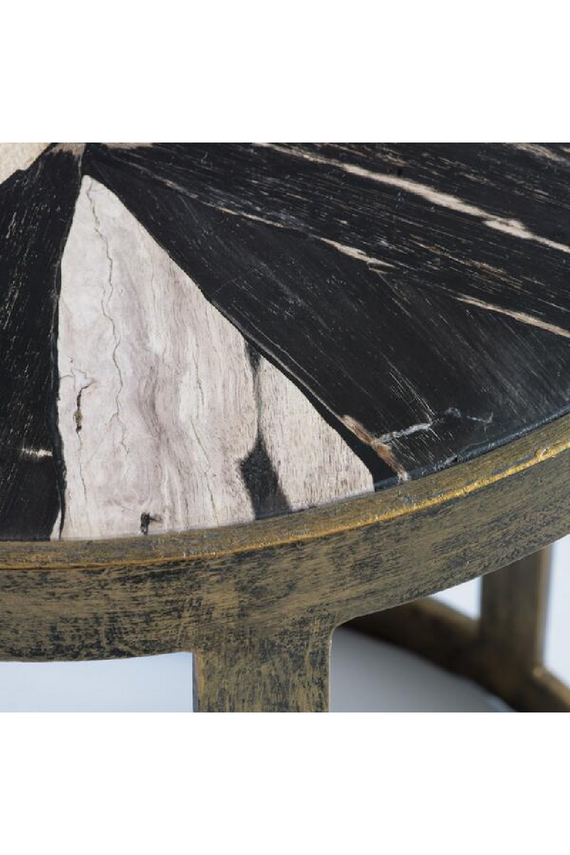 Table basse dorée en bois | Andrew Martin Carlos | Meubleluxe.fr