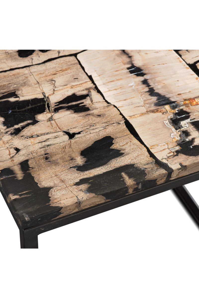 Table basse rectangulaire en bois pétrifié | Andrew Martin Luca | Meubleluxe.fr