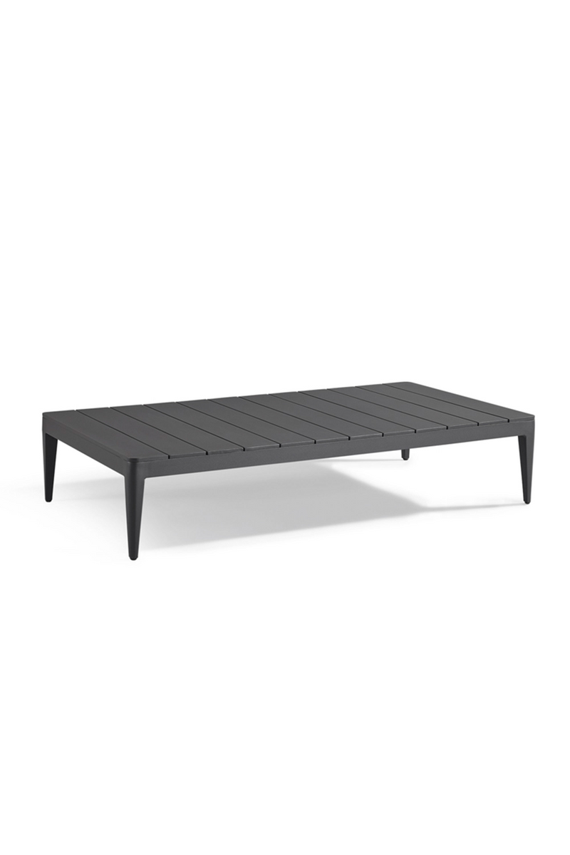 Table basse rectangulaire en graphite gris | Andrew Martin Voyage | Meubleluxe.fr