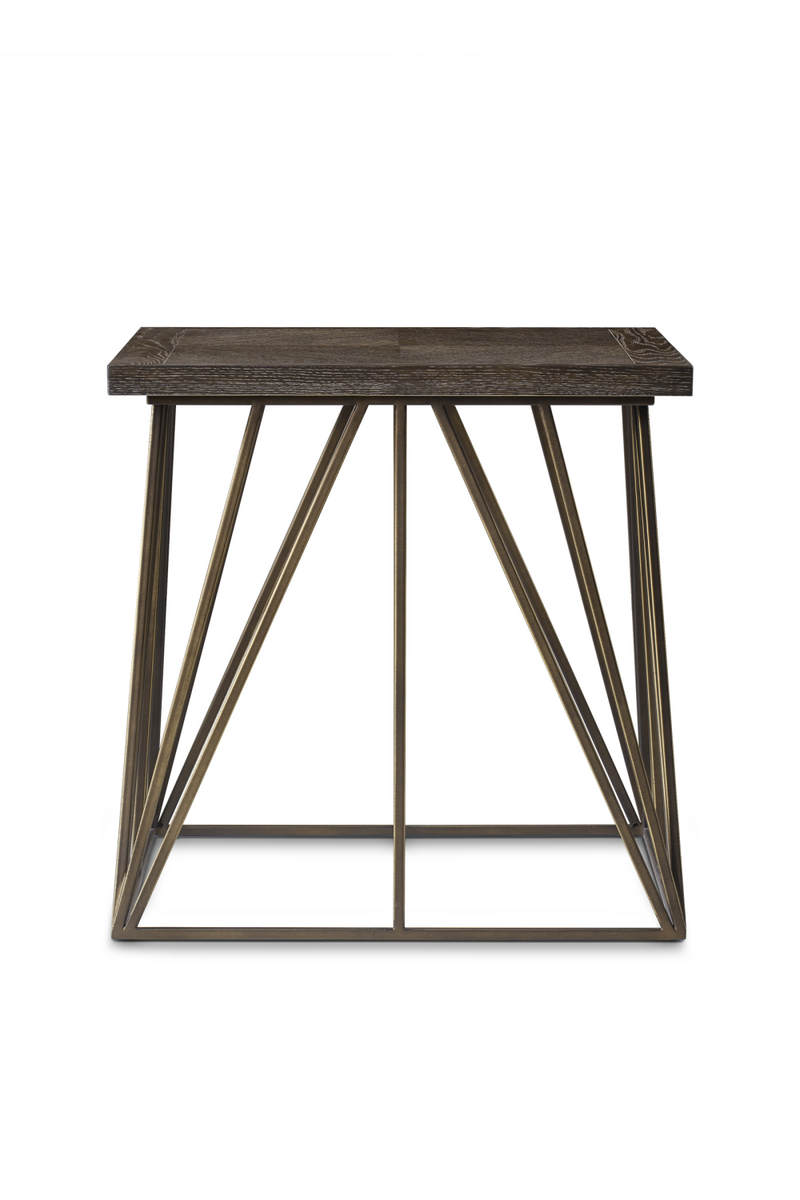 Table d'appoint carrée en chêne foncé | Andrew Martin Emerson | Meubleluxe.fr