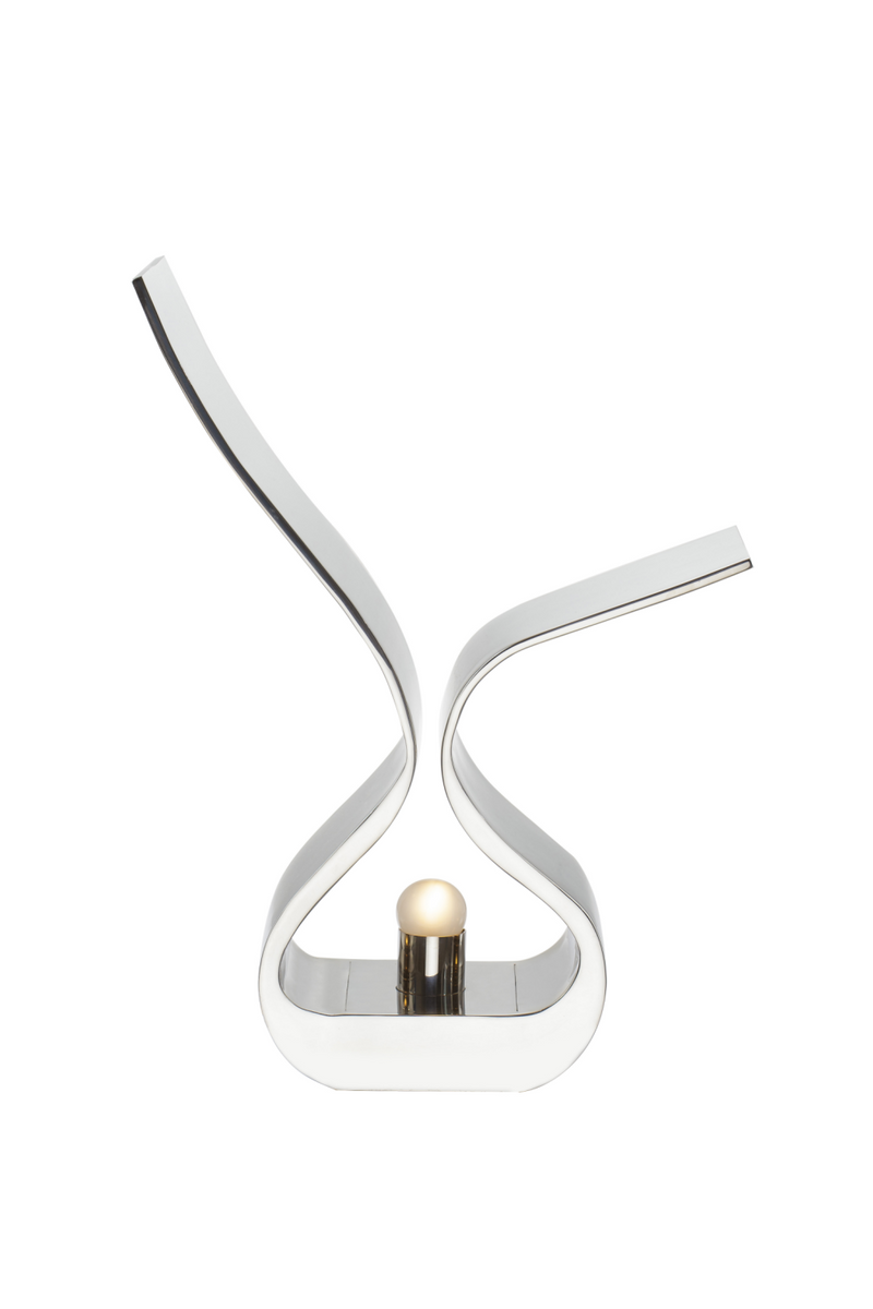 Lampe de bureau courbée en acier inoxydable | Andrew Martin Ray | Meubleluxe.fr