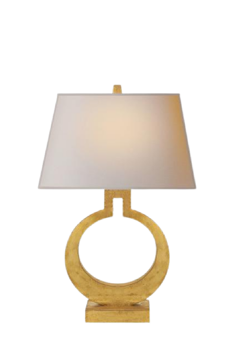 Lampe de table en marbre doré | Andrew Martin Ring Form | Meubleluxe.fr