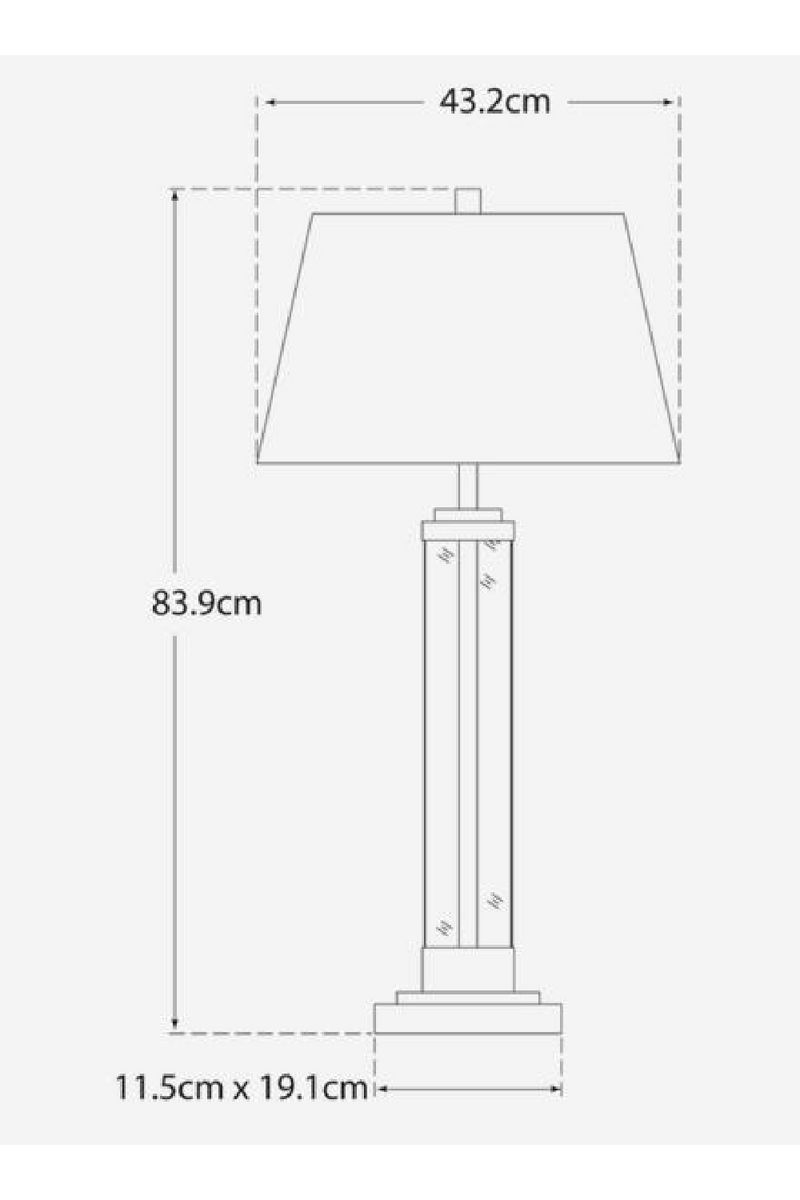 Lampe de table en tige de verre | Andrew Martin Wright | Meubleluxe.fr