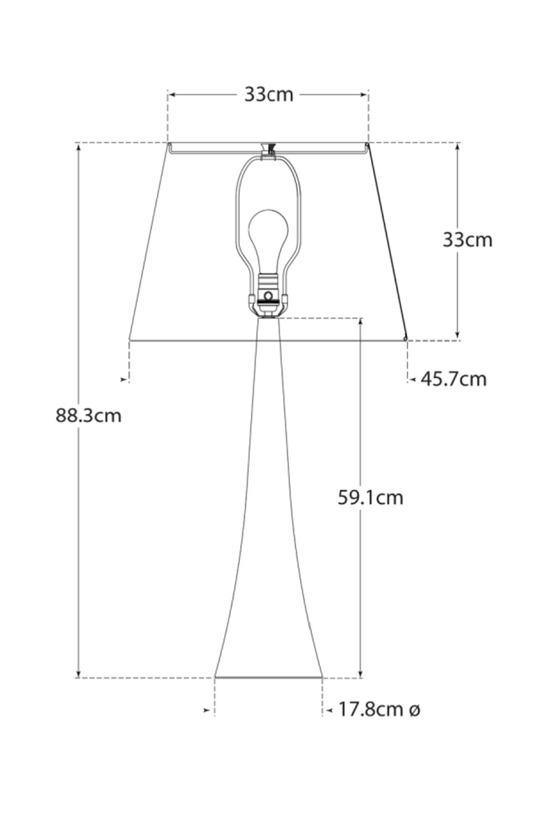 Lampe de table à base conique | Andrew Martin Dover | Meubleluxe.fr