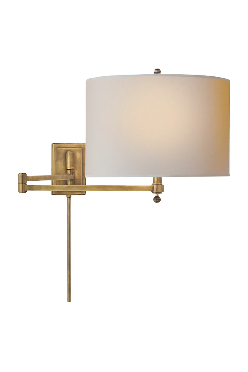 Swivel wall light in aged brass Andrew Martin Luxury Furniture